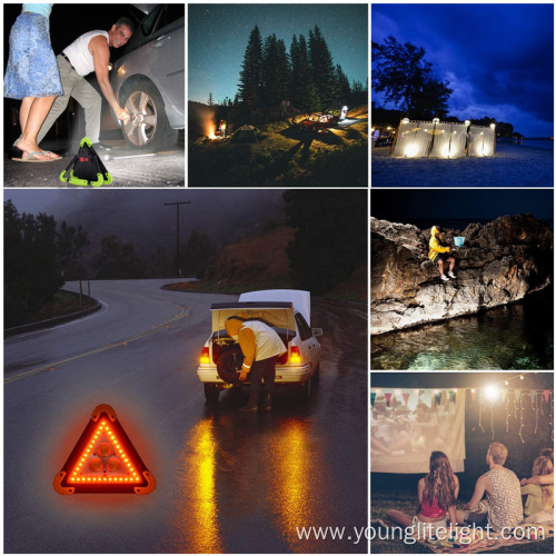 Rechargeable Portable traffic car triangle led warning light